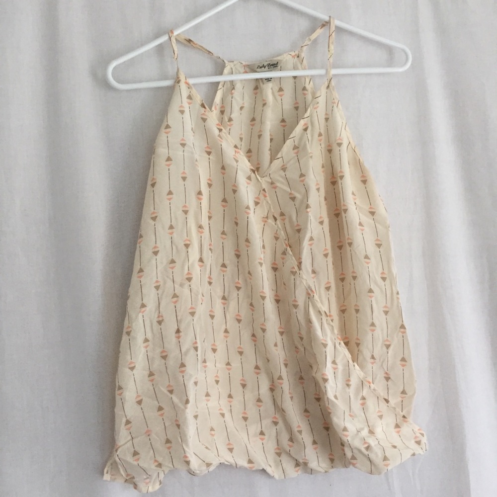 Lucky Brand Sheer Halter Summer Fresh Blouse size M
